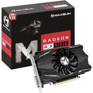 maxsun Scheda Video AMD Radeon RX 550 Scheda Grafica 4GB GDDR5 ITX per computer PC, Gaming, Video, GPU 128-bit DirectX 12 PCI Express X16 3.0 DVI-D Dual Link, HDMI, DisplayPort