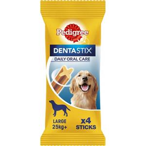 Pedigree Dentastix Large - Snack per Igiene Orale, 4 Pezzi, per Cani oltre 25 kg, Riduce il Tartar