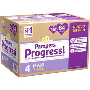 FATER SpA Pampers quadri progressi maxi taglia 4 (7-18 kg) 84 pannolini - quadripack