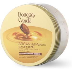 Bottega Verde - Scrub Corpo Argan del Marocco, 200 ml, con Olio di Argan e Microgranuli Esfolianti, Trattamento Levigante e Tonificante per Pelli Normali o Secche