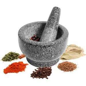 BROWIN® Mortaio da cucina con pestello in granito 312008 | Ø 13 cm | Tritatutto per noccioline, spezie, frutta secca, pepe o erbe | Qualità tradizionale per capolavori culinari