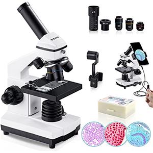 BEBANG 100X-2000X Microscopio per Bambini Adulti, Microscopio professionale biologico per studenti scolastici laboratorio