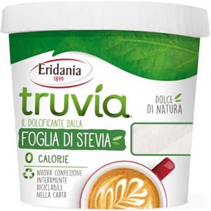 Eridania, Linea Truvía®, Dolcificante Naturale in Vasetto, Estratto dalle Foglie di Stevia, Ottimo Sostituto allo Zucchero Bianco, Addolcisce Cibi e Bevande con 0 Calorie, Formato da 270 gr