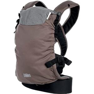 Chicco Skin Fit, Marsupio per Neonati Ergonomico, Per Bambini da 0 Mesi a 9 kg, Regolabile, Ottimo per le Anche dei Bebè, con Spallacci Incrociati e Imbottiti, Cintura Addominale, Con Cappuccio, Beige