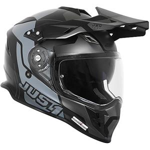 Just1 Casco Moto Cross Enduro Just1 J34 Pro TOUR Titanio Nero Opac