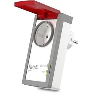 AVM FRITZ!DECT 210 Edition International, Presa DECT intelligente per casa e giardino, Amperometro, Timer, Accensione e spegnimento da remoto tramite App, Software e Istruzioni in Italiano