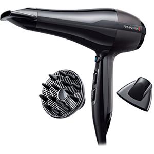Remington Asciugacapelli Professionale 2300W - Generatore di ioni per lucentezza -motore di lunga durata , 3 livelli di riscaldamento, due ugelli per lo styling + diffusore, Pro Air AC5999
