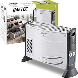 Imetec Eco Rapid, Stufa Elettrica 2000 W, Tecnologia a Basso Consumo Energetico, Termoconvettore 4 Temperature, Termostato Ambiente, Silenzioso