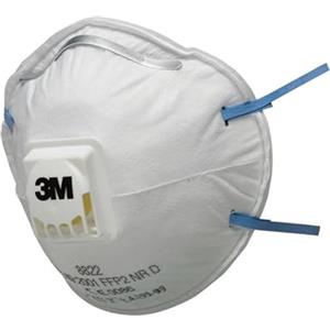 3M 8822 - Respiratore monouso, FFP2 NR D, con valvola, Pacco da 10 Pezzi