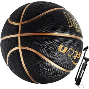 Senston Pallone da Basket di Gomma Unisex Palla da Basket con Pompa - Taglia 7
