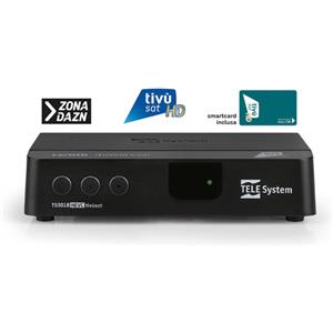 TELE System Decoder TV Sat TS9018HEVC tivùsat con smart card