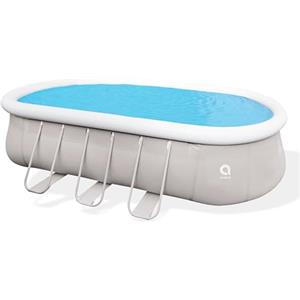 AVENLI 17023EU Piscina Autoportante Ovale con Struttura, Grigia, 610 x 360 x122 cm, 610x360x122 cm