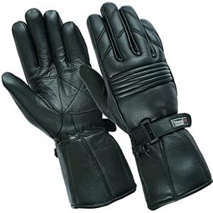 Bikers Gear Australia Australian Bikers Gear da uomo, in pelle, inserti etichettati impermeabile, invernali, termici, Thinsulate-Guanti da moto, misura XL