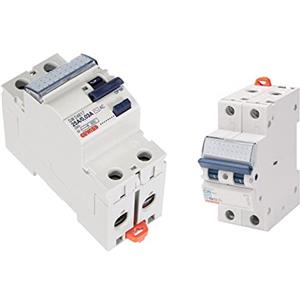 Gewiss - Interruttore Differenziale Puro - Idp Na - 2P 25A Tipo AC Istantaneo Idn=0,03A 230V - 2 Moduli & Interruttore Magnetotermico - Mt45-1P+N Curva C 10A - 2 Moduli