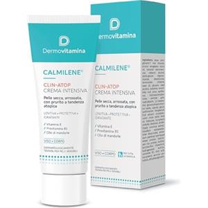 Dermovitamina Calmilene Crema Clin Atop - Crema Idratante - Per Pelle Secca - Attenua il Prurito, il Bruciore e l'Arrossamento della Pelle - Azione Emolliente Intensiva - Per Adulti e Bambini - 50 ml