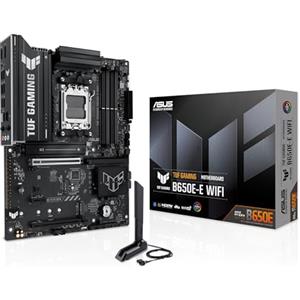 ASUS TUF GAMING B650M-E WIFI Scheda madre AMD mATX, 8+2 DrMOS DDR5, PCIe 5.0, 2 slot M.2, Wi-Fi 6, Ethernet Realtek 2.5Gb, 2 DisplayPort, HDMI, USB Type-C, Cancellazione del rumore AI e Aura Sync