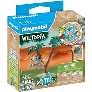 PLAYMOBIL Wiltopia 71292 Koala con Cucciolo - Giocattolo Educativo in 80% Materiali Riciclati