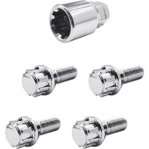 SIMONI RACING BRA/20 Kit 4 Bulloni Antifurto - Bulloni antifurto per Ruote Chiave 19 M12x1.5 Lunghezza 25 mm