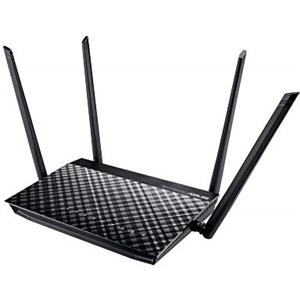 Asus RT-AC1200GPLUS Router Wireless Gigabit Dual Band AC1200, MIMO, 4 Antenne Esterne 5dBi Staccabili, USB 2.0 con Supporto 3G-4G LTE, RJ45 Gigabit, Tecnologia AiRadar