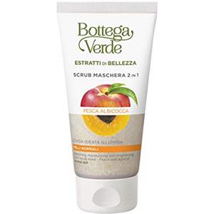 Bottega Verde, Estratti di bellezza - Scrub Maschera 2 in 1 - Pesca e Albicocca - leviga idrata illumina - pelli normali (75 ml)