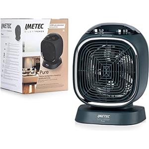 Imetec Silent Power Pure, Termoventilatore silenzioso con ionizzatore e timer di autospegnimento, Stufetta Elettrica, 2100 W, funzione antigelo, temperatura regolabile, 4 funzioni