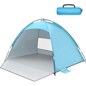 Muyans Tenda da Spiaggia Portatile per 2-3 Persone, Leggera Tenda Sole Spiaggia, Protezione Solare UPF 50+ Tenda Parasole da Spiaggia, Facile da Montare e da Trasportare Tende Mare Spiaggia
