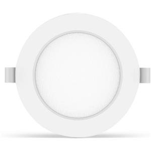 Aigostar Faretto Led slim da incasso 6W Rotondo Cornice bianca Apertura 100 gradi Bianco caldo 3000K Aigostar