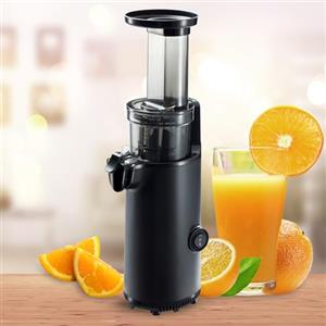 JuiceInstant Estrattore di succo - spremiagrumi lento silenzioso a freddo funzione frullatore per frutta e verdura, estrazione di sostanze nutritive, spazio piccolo (nero)