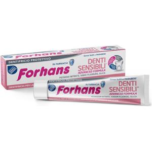 Forhans Denti Sensibili Advanced - Dentifricio 75 ml con Potassio Nitrato e Sodio Fluoruro per la protezione dei denti sensibili