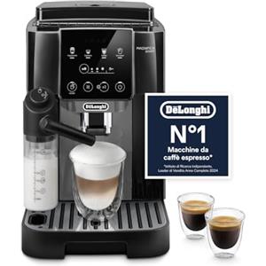 De'Longhi Magnifica Start - Perfetto Macchina da Caffè Automatica, LatteCrema Montalatte Automatico, 4 Bevande in un Solo Tocco, Espresso, Cappuccino, Comandi Soft Touch, Nero e Grigio (ECAM222.60.BG)