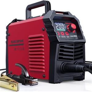 ARCCAPTAIN Saldatrice Elettrodo da 200A con Ampio Display a LED, Saldatrice Inverter TIG ARC/Lift con Controllo Sinergico e Inverter IGBT, Saldatrice Laser Portatile 110V/220V con Hot Start, Arc Force