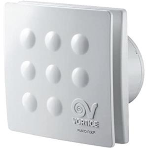 Vortice MFO100/4 11145 Aspiratori elicoidali da muro 10CM, Senza timer, 15 W, Bianco