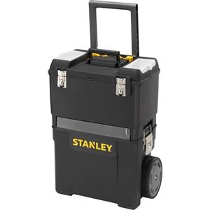 STANLEY Centro di lavoro mobile STANLEY, officina mobile 2 in 1 con unità impilabili e cassetta degli attrezzi rimovibile, 1-93-968