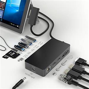 ROCKETEK ???????????????????????????????? 13 in 1 Microsoft Surface Dock,Docking Station Surface Pro Triple Display Surface Laptop Studio per Surface Pro 9/8/X/7/6/5/4/3,Surface Book 3/2/1,Surface Laptop go/4/3/2/1