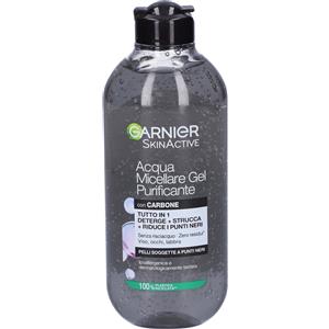 Garnier SkinActive Acqua Micellare Gel Purificante con Carbone 400ml - Deterge, Opacizza e Riduce Punti Neri