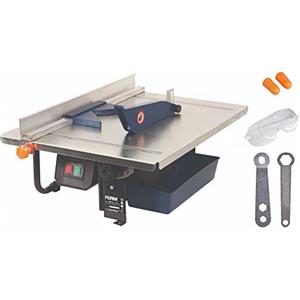 FERM Tagliapiastrelle 900W-200mm raffreddamento ad acqua. Incl. 1x lama diamantata, vassoio, guida parallela, chiave, occhiali e tappi