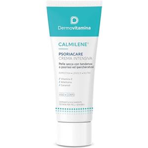 Dermovitamina Calmilene Psoriacare Crema Intensiva - Con Vitamina E e Ceramidi - Per la Pelle con Prurito, Arrossamento e Disquamazione - Con tendenza a Psoriasi e Ipercheratosi Cutanea - 50 ml