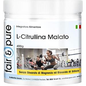 Fair & Pure® - L-Citrullina in polvere - Malato - Sostanza pura - Senza additivi - Senza zuccheri aggiunti - Neutra - 400g