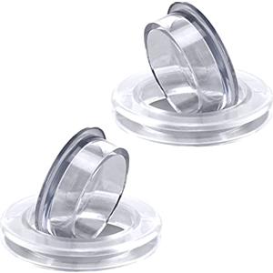 KINBOM 2 Set di Anello Foro Ombrellone da Tavolo e Cappucci, Silicone Tavolo Anello con Foro per Ombrello e Tappi Accessori di Ricambio per Uso Esterno in Giardino (Trasparente)