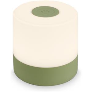 BRILONER - Mini lampada da tavolo senza fili, ricaricabile, a batteria, lampada da scrivania dimmerabile, abat jour, USB-C, lampada comodino senza fili, 2W 150lm 2.700K, 7x7 cm, Bianco Caldo, verde