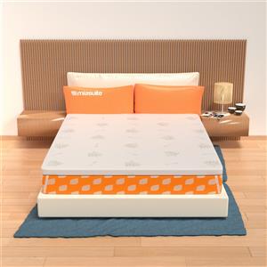 MiaSuite Topper 80x190 Memory Foam per materasso - alto 5 cm, sfoderabile, tessuto AloeVera | Correttore H5