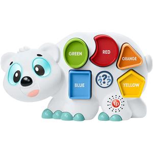 Fisher-Price Parlamici Fabietto Orsetto Forme e Colori - Giocattolo interattivo con puzzle, luci e suoni per bambini 18 mesi