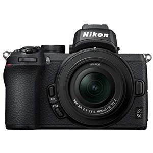 Nikon Z50 + Z Dx 16-50Vr Fotocamera Mirrorless, Cmos Dx da 20.9 Mp, Sistema Hybrid-Af, Mirino Elettronico (Evf), LCD 3.2 Touch, Video 4K, Nero