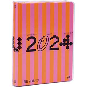 BE YOU Color Sunrise - Diario Scuola 2023-2024, 12 Mesi, Settembre 2023 - Agosto 2024, Agenda Scolastica con Sticker e Pagine per Sketch, con Copertina Trasparente, Formato Large 13,5 x 18,2 cm