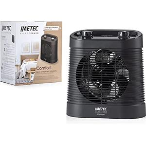 Imetec Silent Power Comfort, termoventilatore silenzioso e compatto, stufetta elettrica, 2100 w, 4 funzioni, termostato ambiente e di sicurezza, funzione antigelo, maniglia
