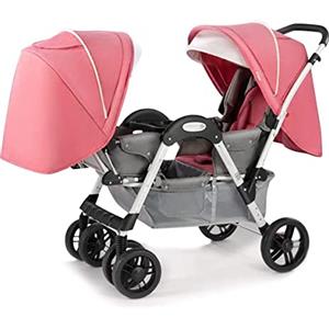 MEHWSUR Passeggino for gemelli Passeggino doppio for neonati Passeggino for carrozzina gemellare, Passeggino gemellare Twins-Cozy Passeggino gemellare compatto, Passeggino ombrello tandem pieghevole for ragaz