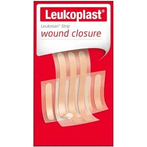 LEUKOPLAST Cerotto Wound Closure Strip 12x100mm - Sutura Atraumatica, Eccellente Adesione, Confezione da 2 Buste con 6 Cerotti