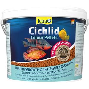 Tetra Cichlid Colour Pellets - Mangime Completo per Ciclidi da 10L con Colori Intensivi