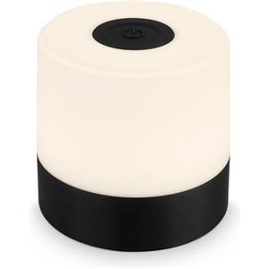 Briloner - Mini lampada da tavolo senza fili, lampada da scrivania dimmerabile, abat jour, USB-C, lampada comodino senza fili, 7x7 cm, Bianco Caldo, nero