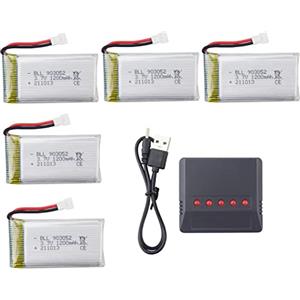 5 pz batterie 1.200 mAh per drone